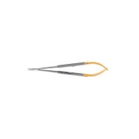 Porte-aiguille Castroviejo rond en carbure de  tungstène strié 18cm